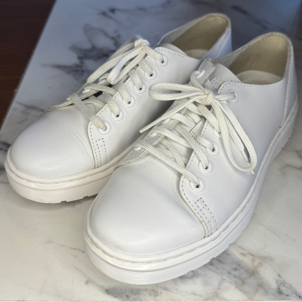 Doc Martens Dante Unisex White Leather Casual Shoe Size 6M / 7W / 5UK / 38 EU